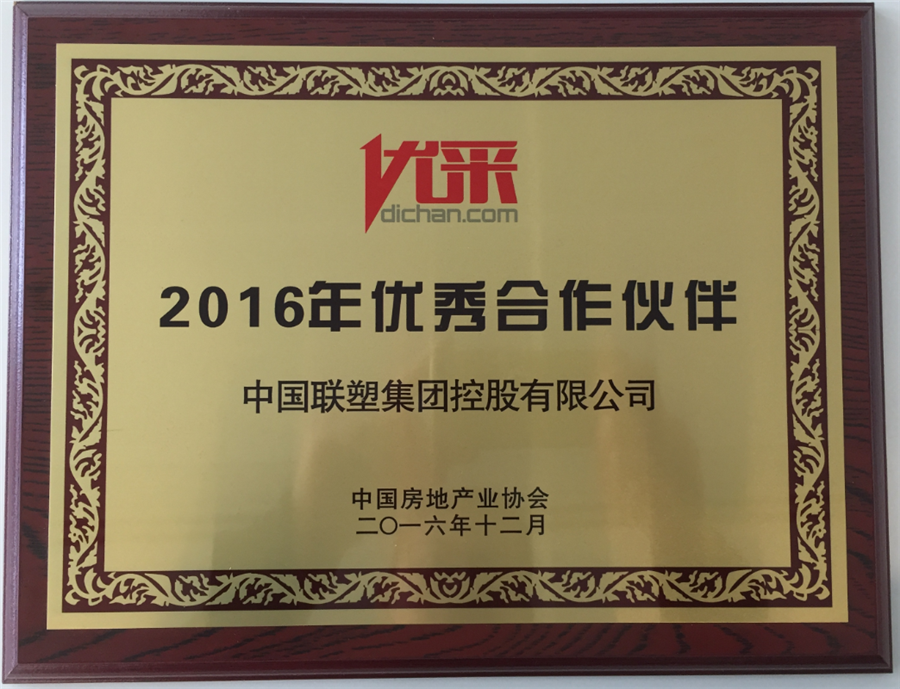 2016年优秀合作伙伴（中国凯发官网）